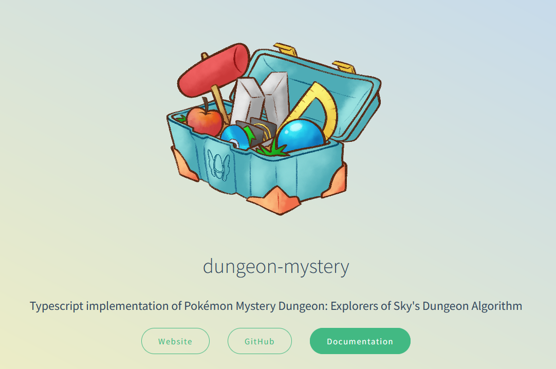 dungeon-mystery Documentation Landing Page