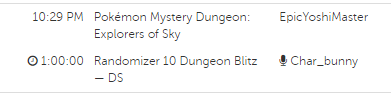 Pokémon Mystery Dungeon: Explorers of Sky in the schedule for AGDQ 2023