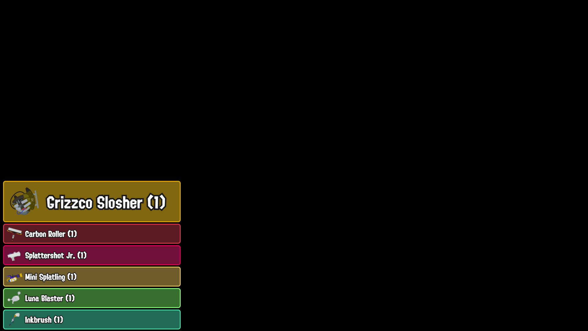 splat-weapon-tracker's Recent Weapon View