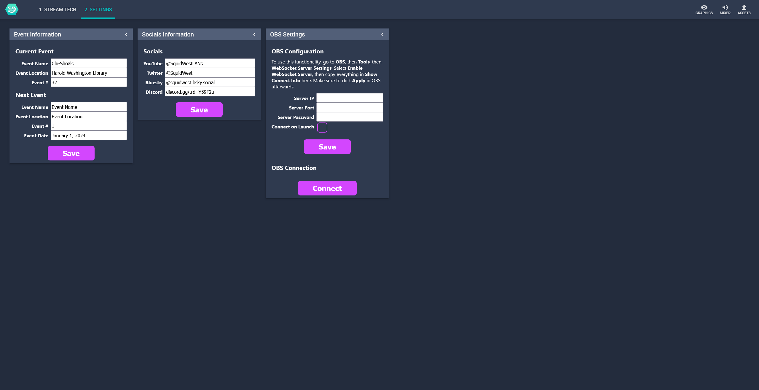 squidwest-layout-controls Settings Dashboard